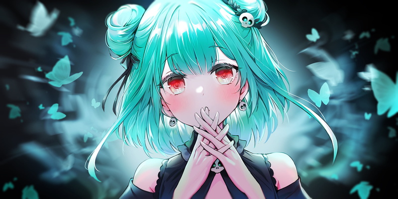 Uruha Rushia, anime girls, 1080P, Hololive, anime