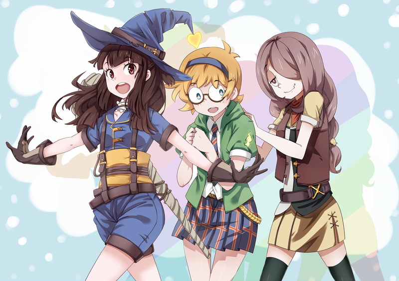 Lotte Yanson, Akko Kagari, Little Witch Academia, Sucy Manbavaran, Anime, 1080P