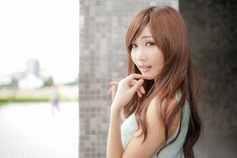 outdoors, long hair, young adult, brown hair, portrait, Asian, adult, 5K, contemplation, one person, beautiful people, beauty, smiling, hairstyle, looking at camera