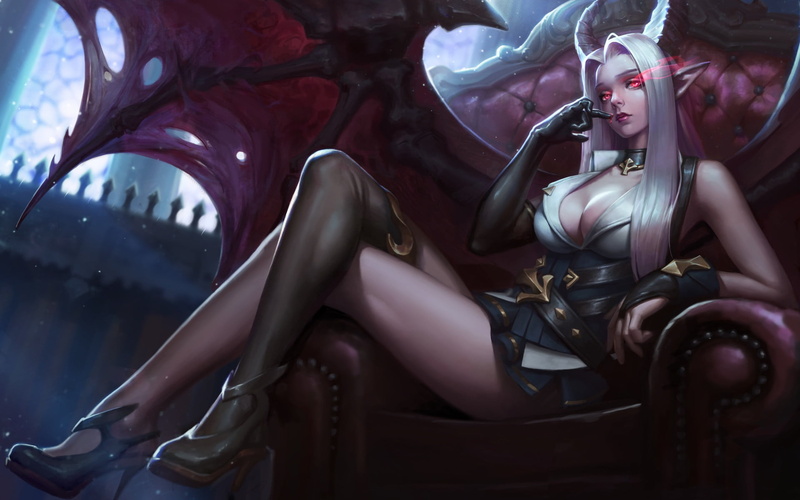 1080P, Veera, demoness, Arena Of Valor, blonde, girl, sitting