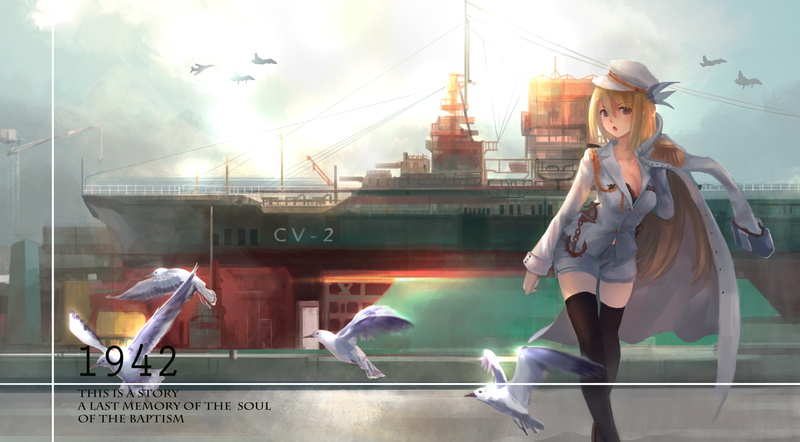 women, females, building exterior, adult, warship girls, beautiful woman, full length, young women, digital composite, sky, nature, 4K, built structure