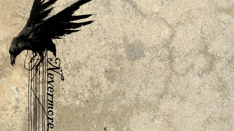grunge, 720P, Nevermore, birds, raven