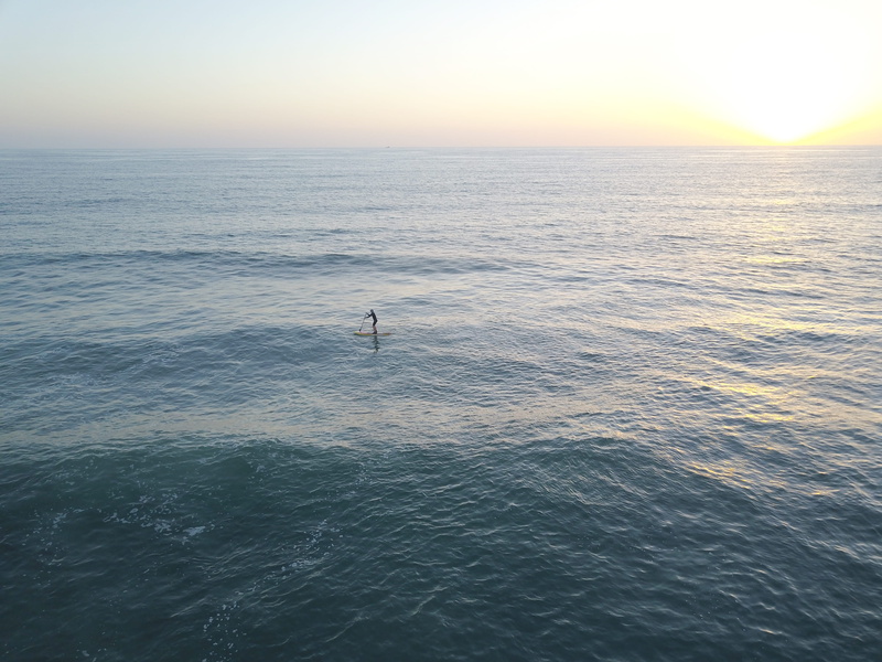 la jolla, clear sky, scenics - nature, sunset, ocean, outdoors, beauty in nature, non-urban scene, 4K, water, sport, united states, real people, horizon over water