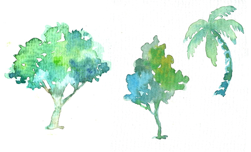 splattered, trees, motion, creativity, tree, green color, water, paint, coconut trees, multi colored, ink, nature, painted image, abstract, white background