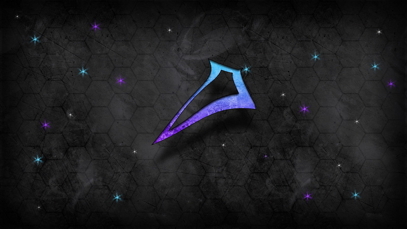 motion, mid-air, studio shot, no people, blue, minimalism, hexagon, stars, multi colored, art and craft, purple, black background, illuminated, black color