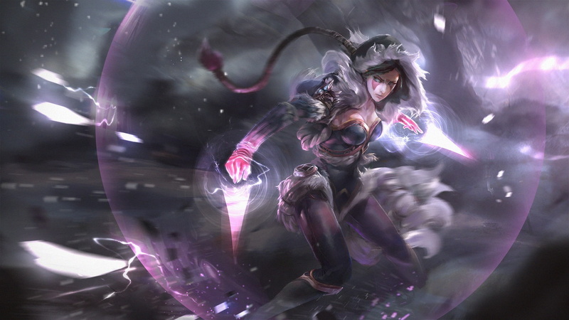 technology, Fan Art, reflection, motion, people, adult, night, women, 1080P, beautiful woman, creativity, Templar Assassin, Anime Girls, digital composite