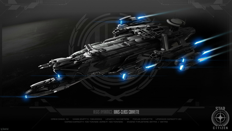 Star Citizen, Idris, Corvette, spaceship, Aegis Dynamics, Robert Space Industries, 2K