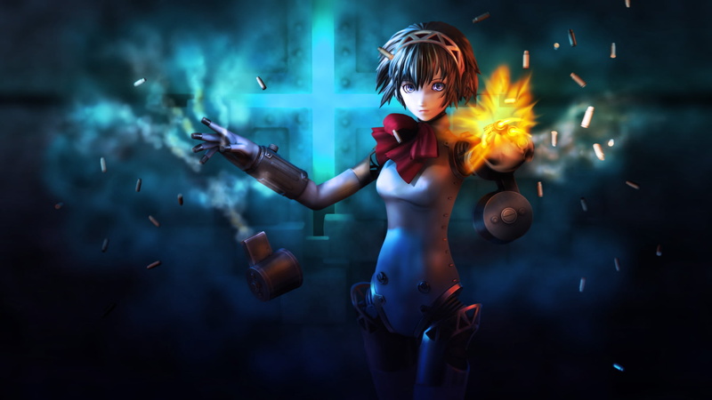 fashion, 720P, one person, illuminated, full length, black, clothing, dark, standing, eyes, ribbons, hair, futuristic, adult, tail, weapon, lifestyles