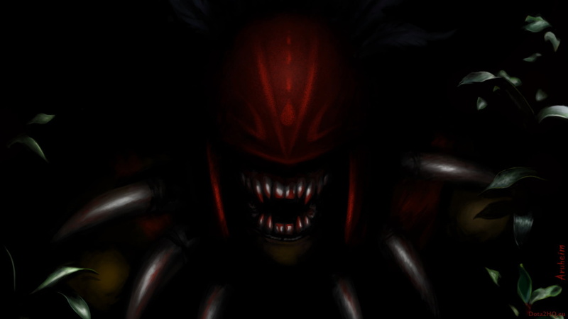paint, disguise, indoors, front view, dota, representation, fear, studio shot, mystery, black Color, dark, mask - disguise, bloodseeker, black background