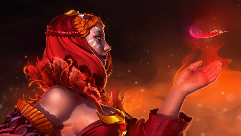 fire, video games, Lina, Dota 2, hero, Valve Corporation, Dota, Valve, 1080P, Defense of the ancient