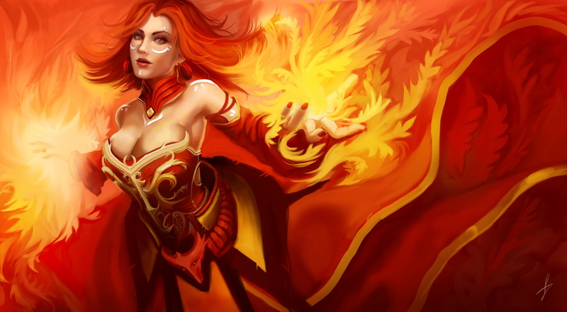 slayer, front view, fire, fire - natural phenomenon, one person, lina, flame, yellow, weapon, heat - temperature, multi colored, creativity, burning, the slayer