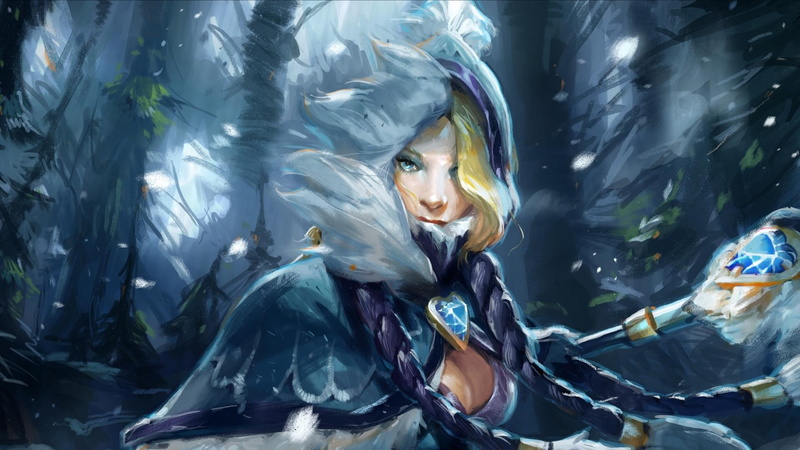 fantasy art, 1080P, Defense of the Ancients, artwork, Dota, Rylai, Dota 2, Valve Corporation, Valve, video games