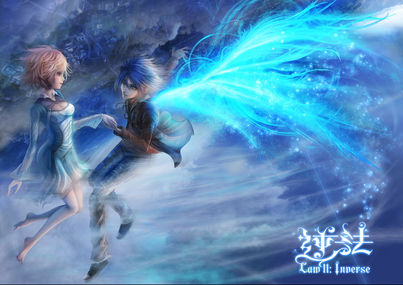 motion, caucasian Ethnicity, surreal, females, beautiful, inverse, illuminated, young Adult, art, full length, underwater, nature, anime, girl, 4K, digital composite