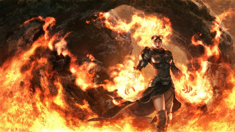 1080P, Magic: The Gathering, Flame, Armor, Fire, Woman, Goggles, Game