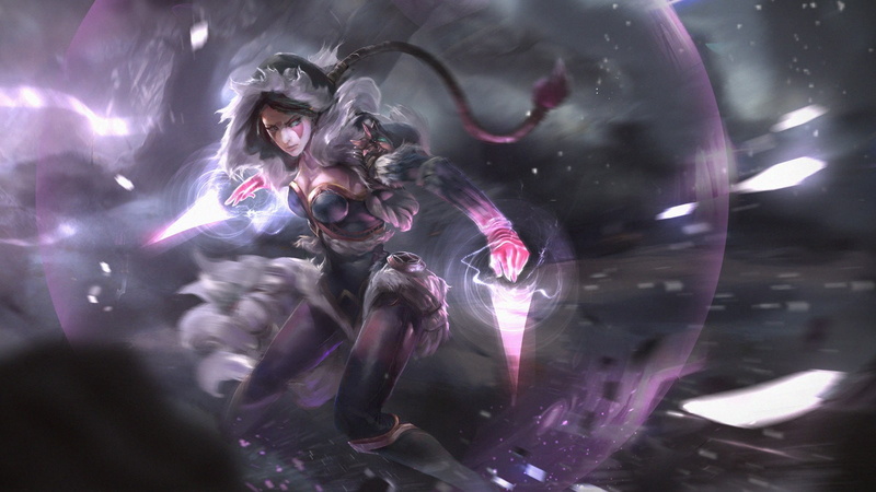 Lanaya, Templar Assassin, blades, fantasy girl, fantasy art, video games, Dota 2, 720P