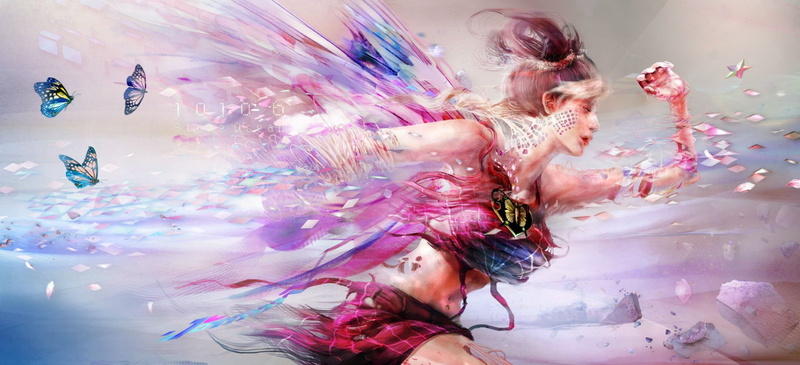 kuujou, brown, bizarre, hair, adventure, nakazono310, jolyne, 1080P, jojos, petals, butterfly