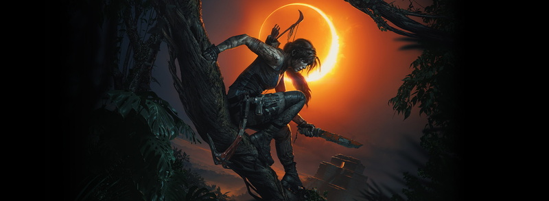 blood, gun, knife, eclipse, Tomb Raider, concept art, jungle, 1080P, Lara Croft, bow, ice axe, Shadow of the Tomb Raider