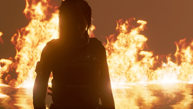 night, fire - natural phenomenon, warning sign, heat - temperature, sign, adult, video games, standing, Shadow of the Tomb Raider, three quarter length