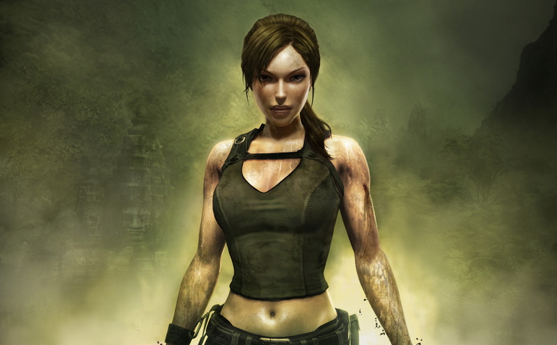 raider, sport, standing, lara, athlete, tomb, healthy lifestyle, portrait, young adult, smoke - physical structure, waist up, Tomb Raider, studio shot