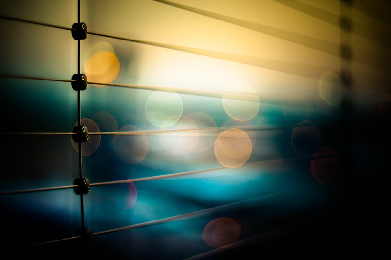 shiny, photography, blinds, indoors, electric Lamp, blue, light, bokeh, glowing, design, reflection, connection, light - Natural Phenomenon, white, geometric shape