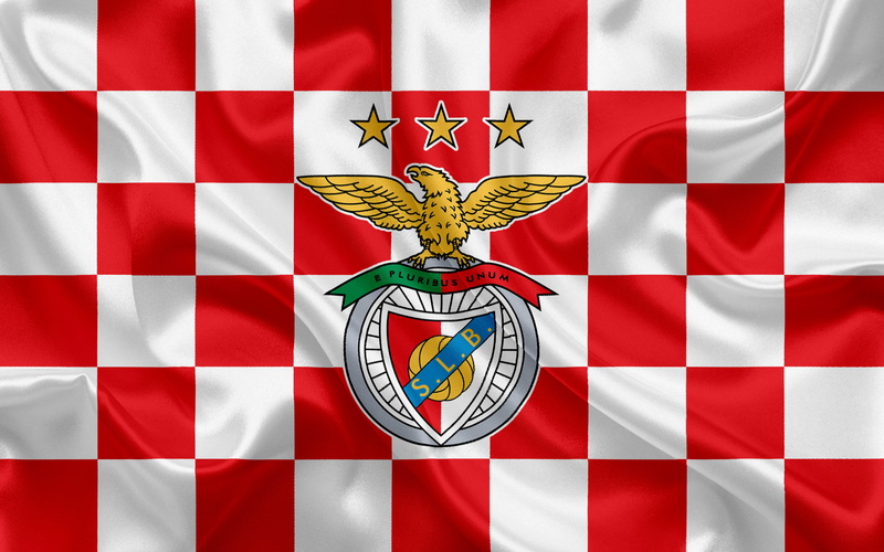 Logo, 4K, Soccer, S.L. Benfica, Emblem