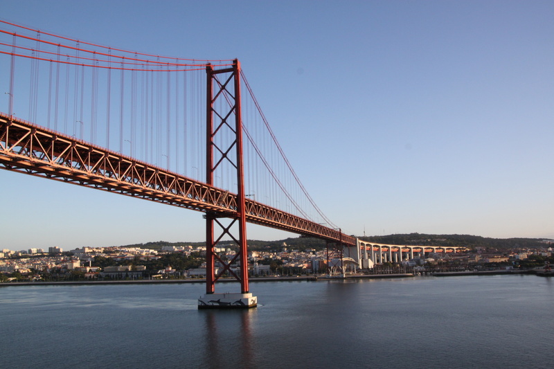 lisbon, places of interest, city, transportation, tejo, nature, golden, travel destinations, building exterior, modern, water, no people, gate, bridge