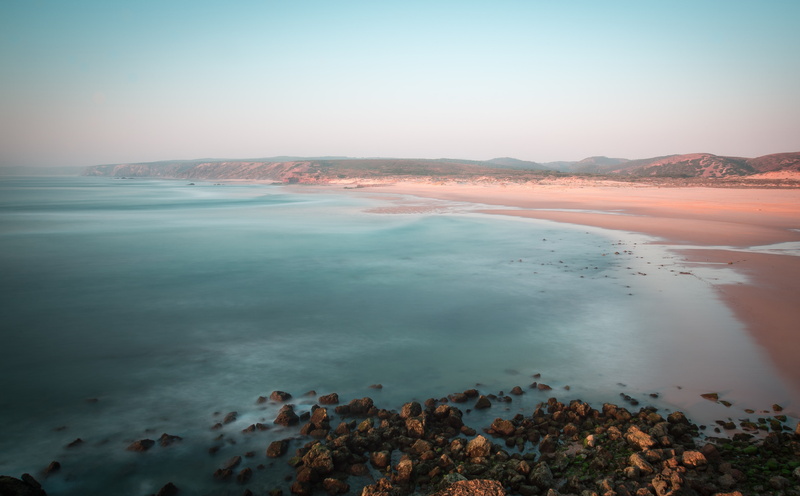 SandyBeach, EF 24-105mm f/4, Nature, environment, neutral density filter, Aljezur, Panoramic, 5K, canon, outdoors, cloud - sky, non-urban scene, ND2.7