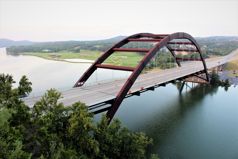 bridge, Pennybacker Bridge, built structure, day, mountain, transportation, lake, abandoned, 5K, no people, tranquil scene, scenics - nature, tranquility