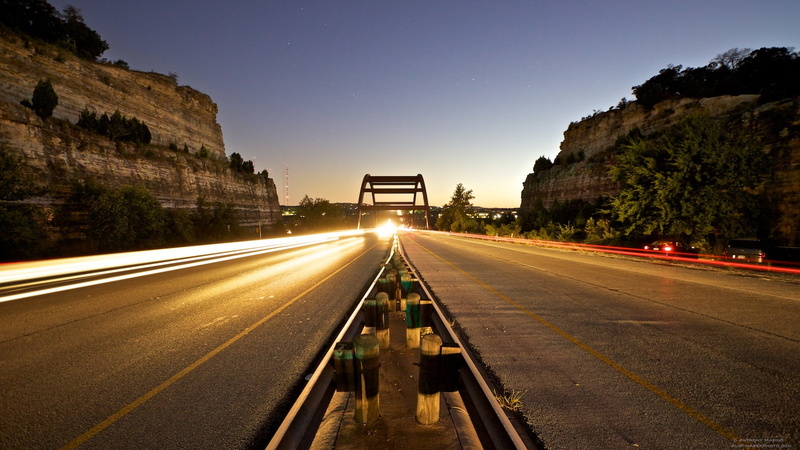 cliff, long exposure, road, 1080P, photography, landscape, architecture, Austin (Texas), bridge, highway