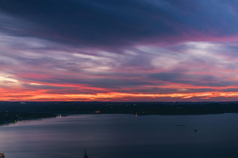 tranquility, united states, sunset, outdoors, lake, idyllic, sundown, non-urban scene, no people, mood, nature, red, 4K, nikon, orange color, cloud - sky
