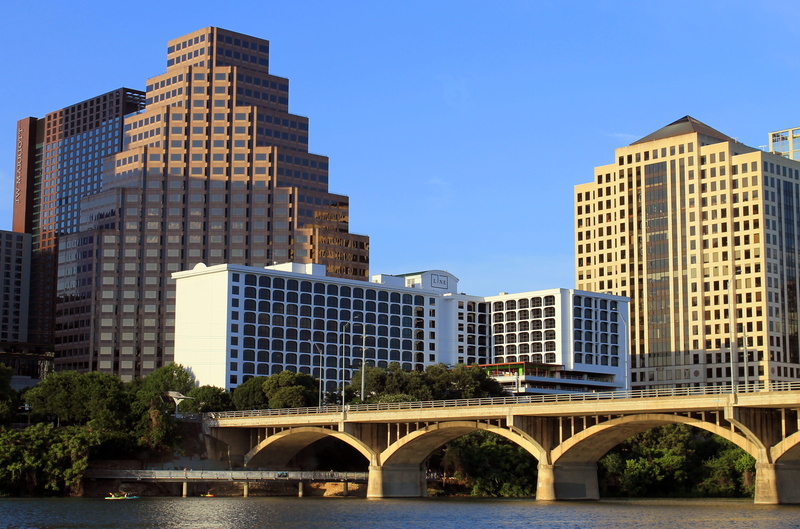 arch bridge, no people, lake, 4K, city, architecture, austin, river, arch, texas, tx, congress avenue bridge, bridge, built structure, outdoors, office building exterior