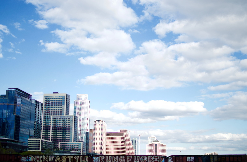 modern, residential district, building exterior, city, skyscraper, lady bird lake, cloud - sky, architecture, city life, day, metropolis, built structure