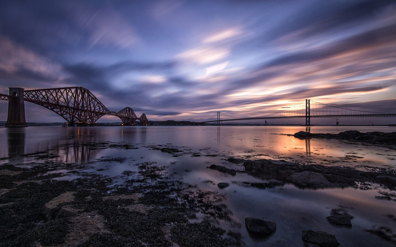water, no people, connection, transportation, nature, bay, bridge - man made structure, scenics - nature, cloud - sky, beach, architecture, bridge, forth