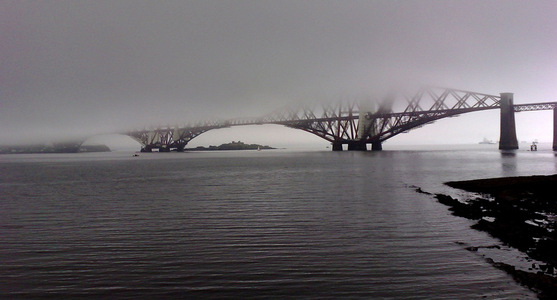 water, cityscape, forth bridge, fog, misty, no people, nature, steel, connection, outdoors, architecture, sky, transportation, built structure, bridge - man made structure