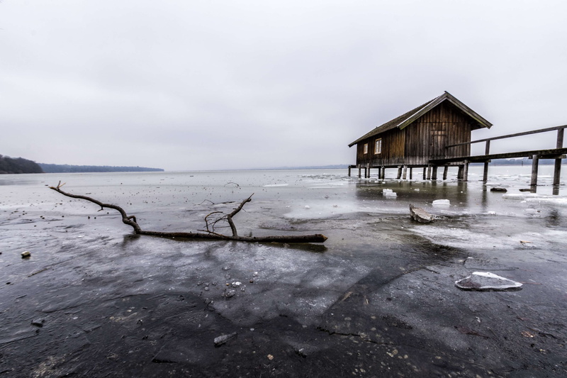 stilt houses, romantic, built structure, home, winter, wood - material, 4K, stalk, germany, hut, lake, building, away, snow, holiday, building exterior