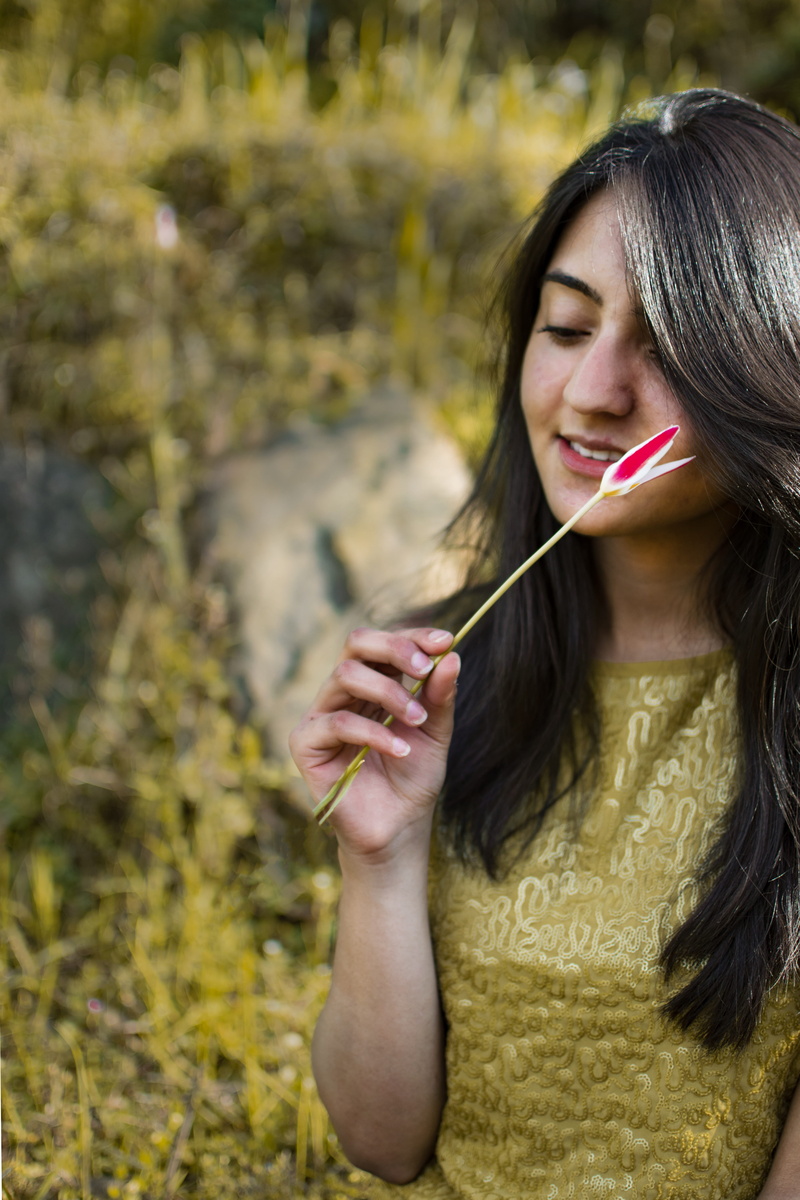 lip, women, finger, person, hair, smiling, long hair, 5K, young adult, potrait, teeth, casual clothing, outdoors, beautiful, tulip, innocence, girl, lifestyles