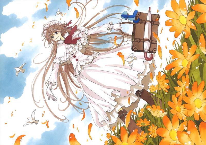 nature, no people, representation, indoors, fragility, low angle view, creativity, anime girls, art and craft, CLAMP, Kobato, growth, flower head, beauty in nature