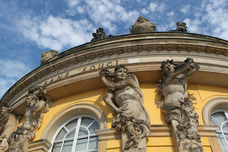 human representation, cloud - sky, travel destinations, europe, potsdam, imposing, day, figure, creativity, history, statue, no people, representation