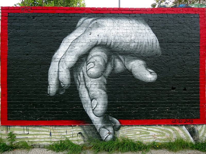 Graffiti, carving, architecture, sculpture, statue, hand, representation, outdoors, street art, wall - building feature, close-up, day, 4K, carving - craft product