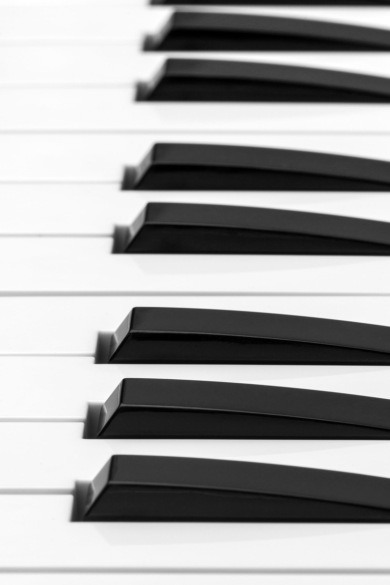 piano, striped, repetition, ivory, pattern, instrument, piano keys, selective focus, musical equipment, music, high angle view, backgrounds, arts culture and entertainment