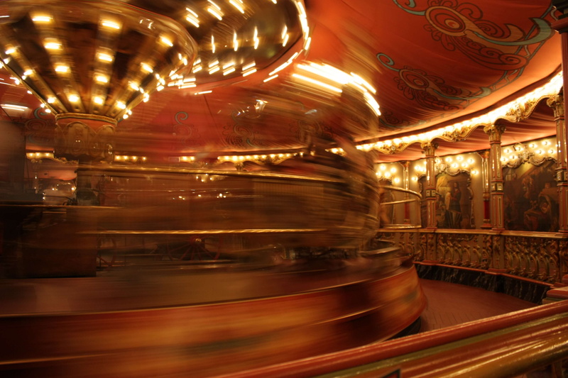 netherlands, kaatsheuvel, carousel, lights, arts culture and entertainment, 4K, motion, long exposure, night, indoors, transportation, illuminated, efteling
