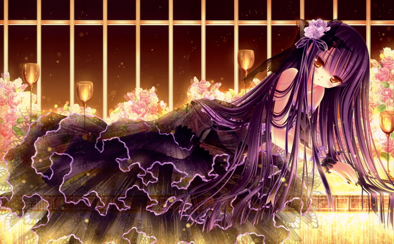 Dress, animal wildlife, carousel, Anime, amusement park, Artistic, Girl, female, outdoors, women, haired, one person, leisure activity, amusement park ride