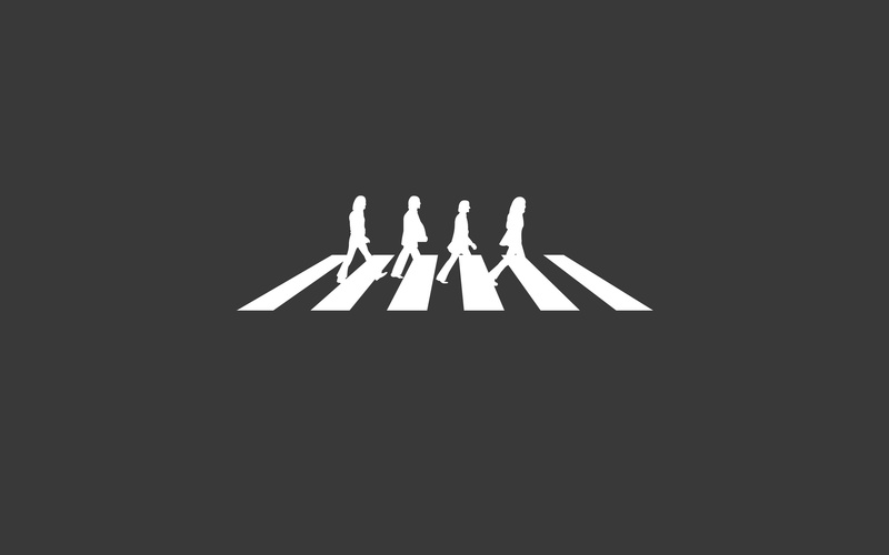The Beatles, design, nature, text, sign, white color, copy space, artwork, guidance, night, minimalism, no people, 2K, black background, cut out, symbol