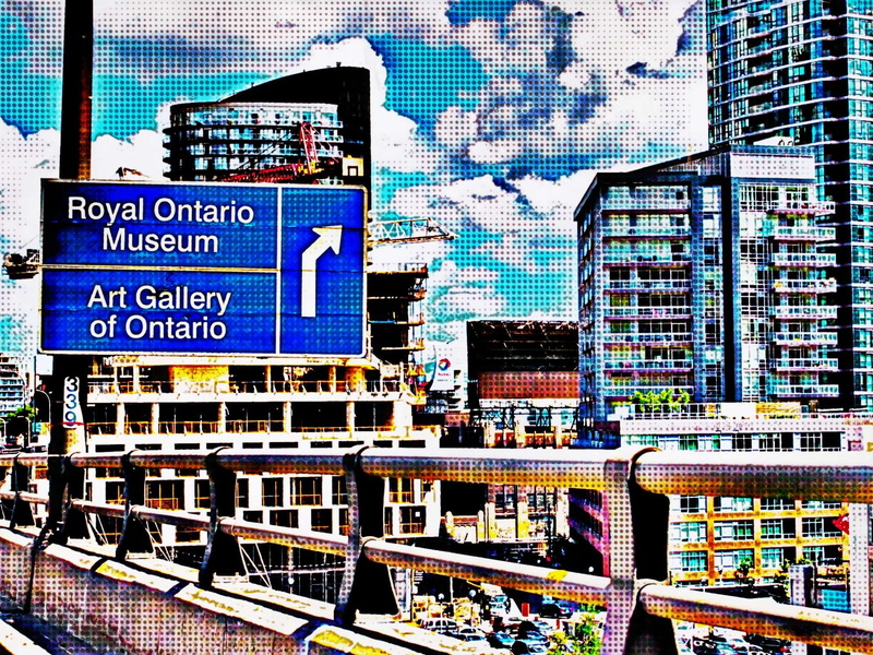 toronto, office building exterior, building, city life, no people, signs, travel destinations, residential district, built structure, highway, outdoors