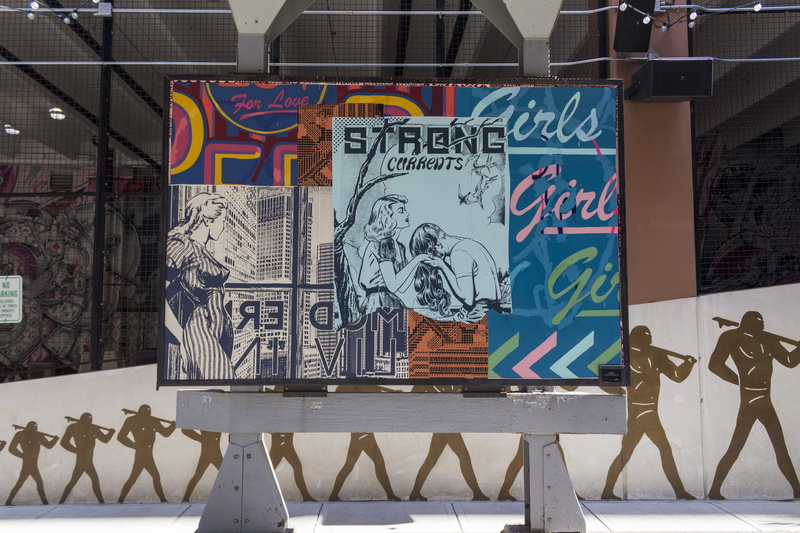 artist, detroit, built structure, urban, female likeness, graffiti, colorful, wall - building feature, artsy, collage, representation, multi colored, architecture