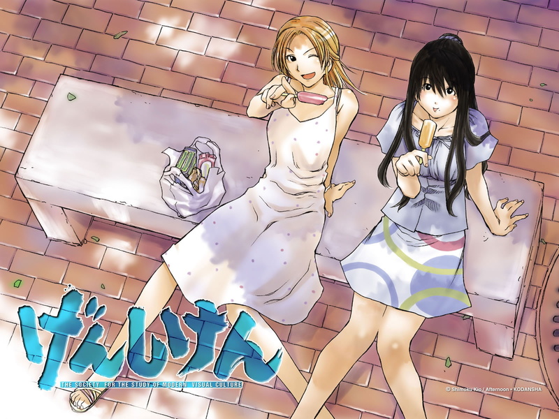 720P, anime girls, Ohno Kanako, Kasukabe Saki, Genshiken, manga