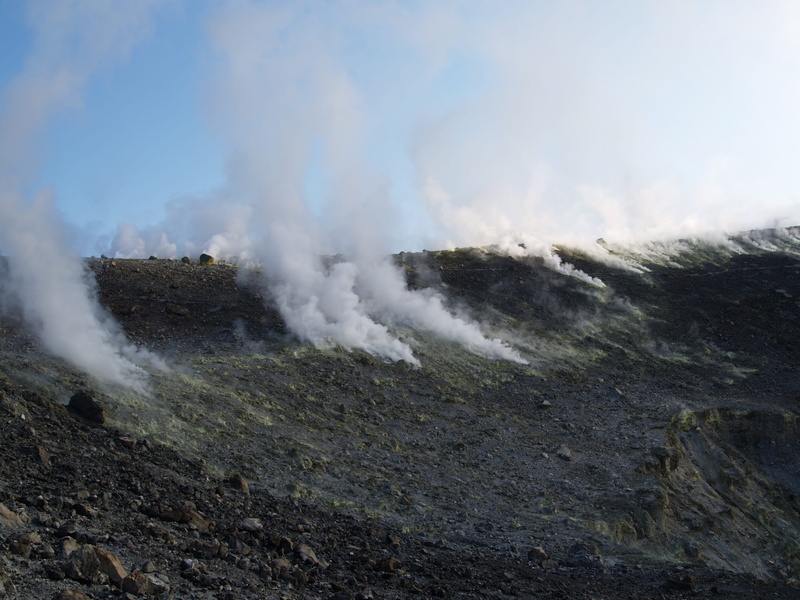 geology, mountain, tranquility, steam, italian, smoke - Physical Structure, nature, volcanic crater, travel, aeolian, landscape, beauty in nature, mediterranean
