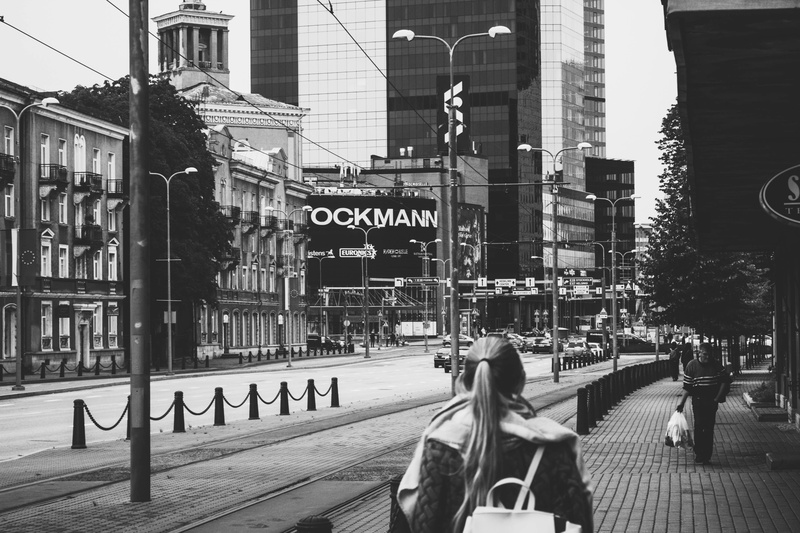 black, city life, cars, text, building, built structure, road, architecture, public domain images, sign, real people, day, white, urban, outdoors, communication