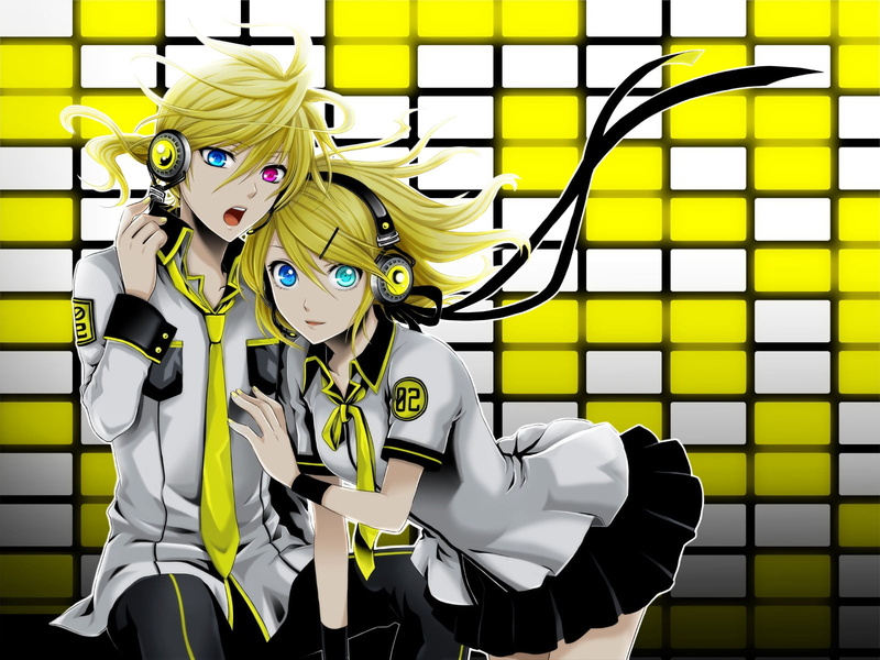 day, image, yellow, humor, mammal, illustration, music, representation, wall - building feature, women, rin, len, human representation, headphones, computer Graphic