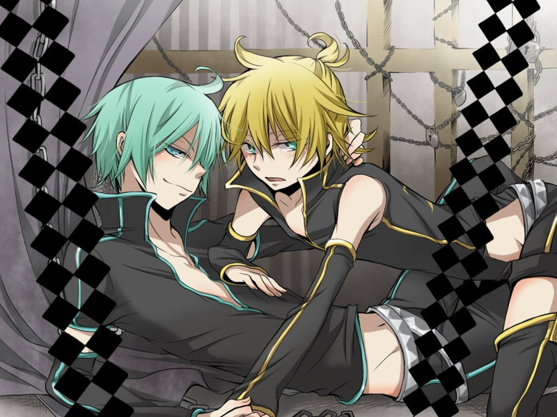 len, vocaloid, blue, kaito, yellow, kagamine len, kagamine, 2K, kaitoxlen, punkish, project diva, games